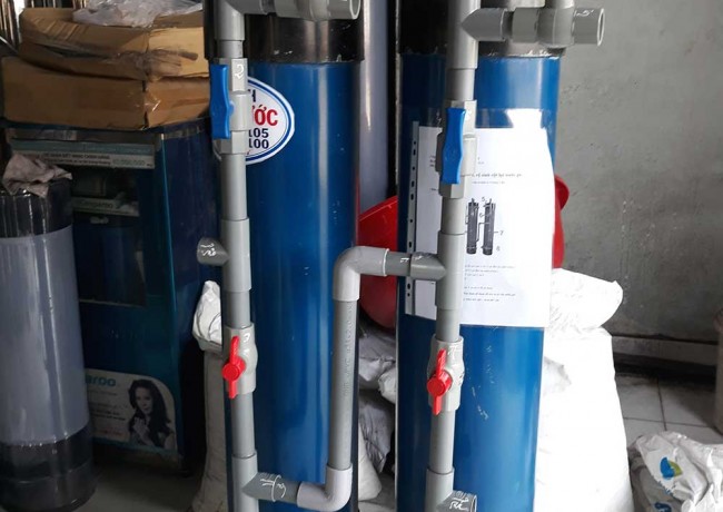Bộ xử lý nước giếng khoan bình nhựa 800L/H