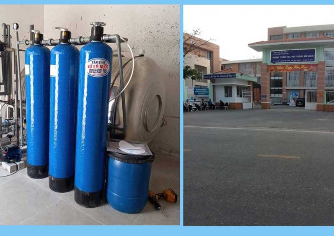 Lắp đặt máy lọc nước RO 250L cho trường THPT Bàu Bàng