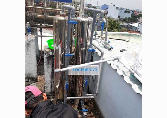 Thay lõi cột lọc nước inox 300 tại Ngã ba Chùa, Hóc Môn