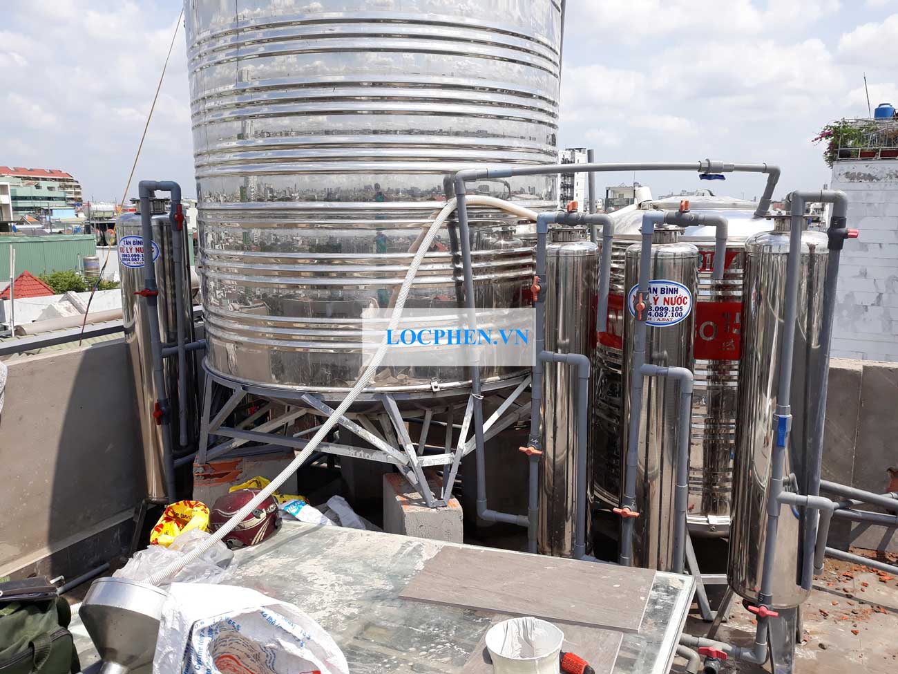 công trình xử lý nước giếng khoan tại Đô Đốc Long, Tân phú