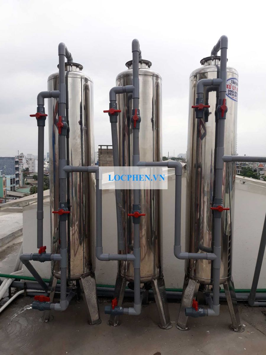 lắp đặt bộ lọc nước giếng inox d300 tại Tân Tạo, Bình Tân
