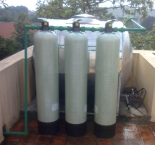 Lọc nước giếng khoan với hệ thống 3 trụ lọc bằng composite