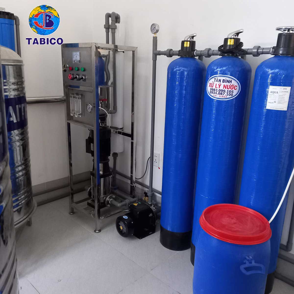 máy lọc nước ro 250l được lắp đặt tại Trường thcs Châu Hòa