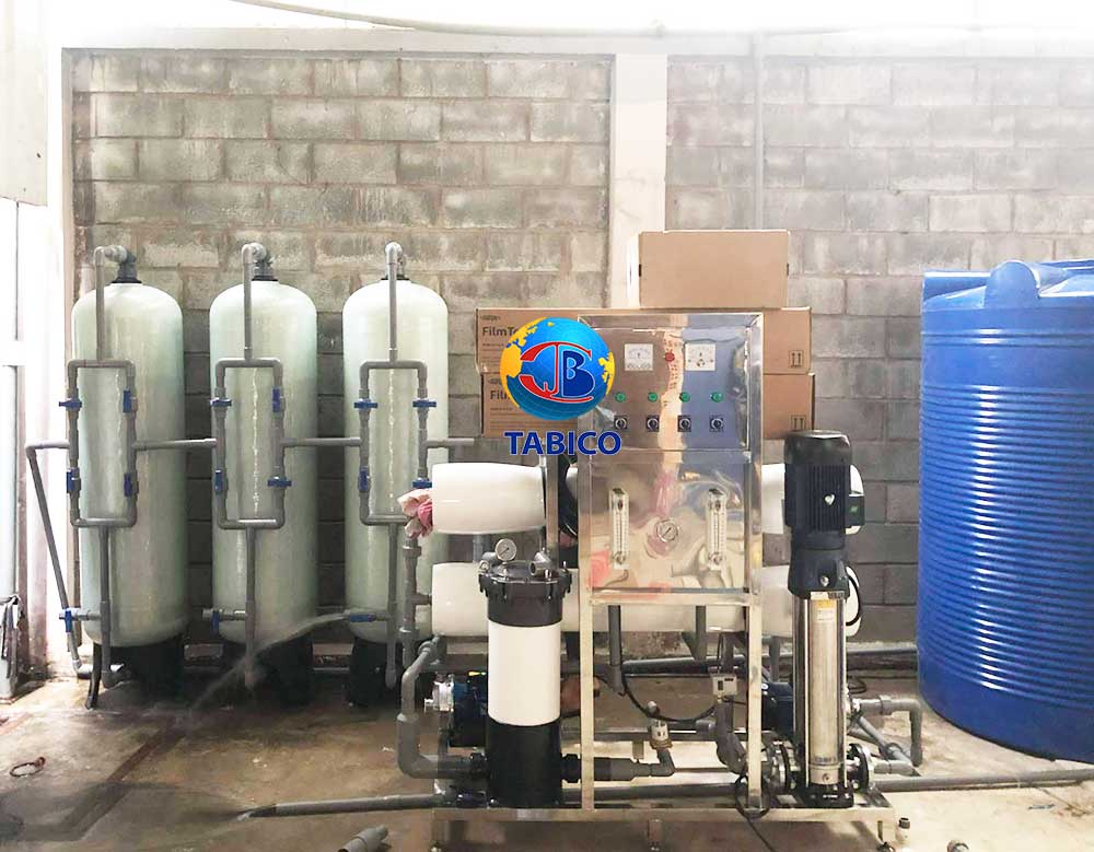 hệ thống máy lọc nước RO công suất 2 khối trên giờ