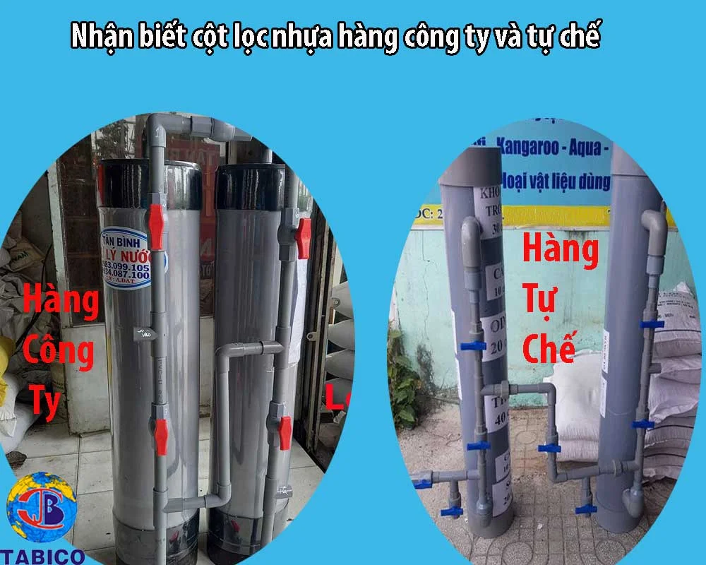 nhan biet cot loc nhua hang cong ty